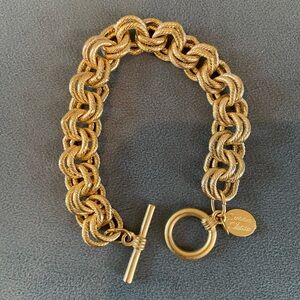 Susan Shaw Double Link Chain Bracelet Gold plated
